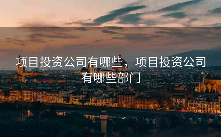 项目投资公司有哪些，项目投资公司有哪些部门