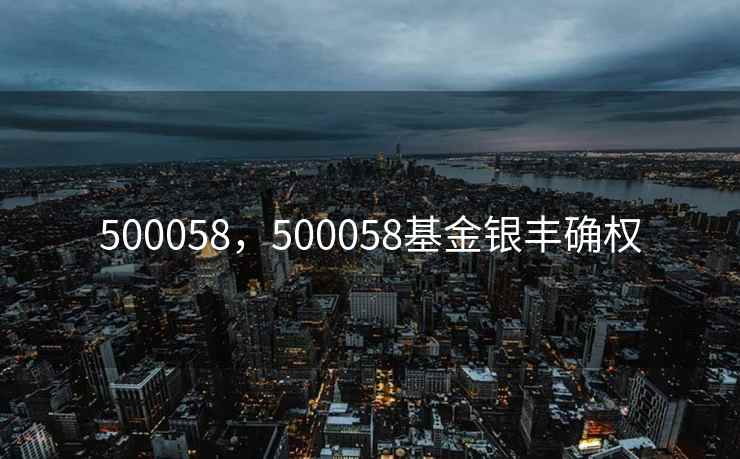 500058，500058基金银丰确权
