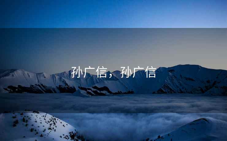 孙广信，孙广信